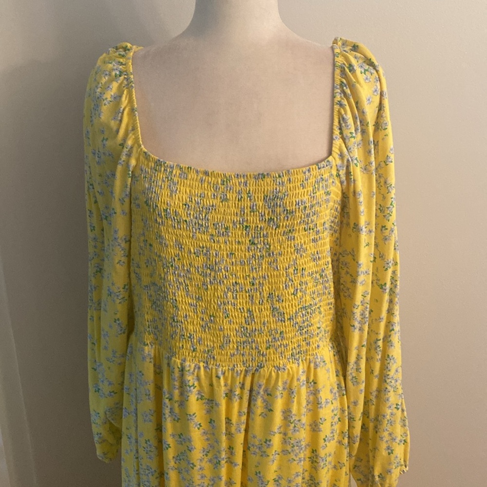 Draper James RSVP XXL yellow and blue dress - Picture 2 of 8